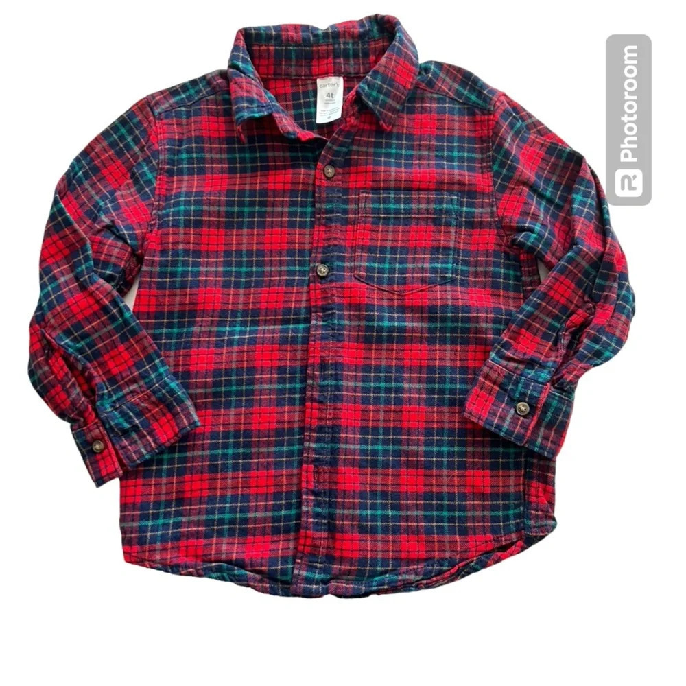 Carter’s plaid boys button down shirt